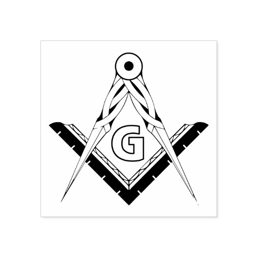 Freemasonsymbool Rubberstempel (Afrduk)