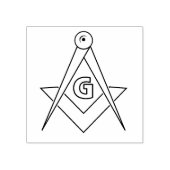 Freemasonsymbool Rubberstempel (Afrduk)
