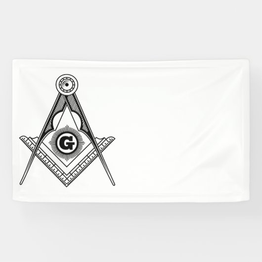Freemasonsymbool Spandoek (Horizontaal)