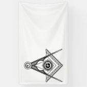 Freemasonsymbool Spandoek (Verticaal)