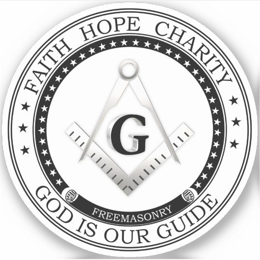 Freemasonsymbool Sticker (Voorkant)