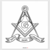 Freemasonsymbool Sticker (Vel)