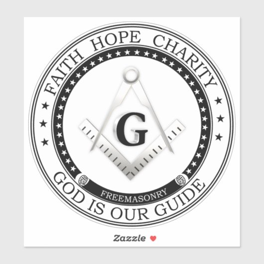 Freemasonsymbool Sticker (Vel)