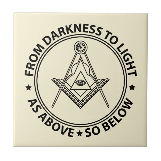 Freemasonsymbool Tegeltje (Voorkant)