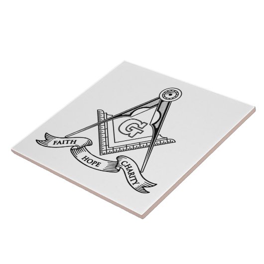 Freemasonsymbool Tegeltje (Zijkant)