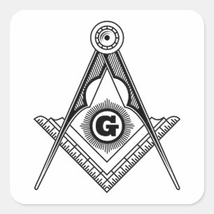 Freemasonsymbool Vierkante Sticker