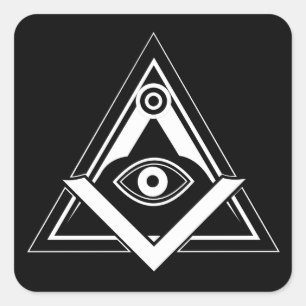 Freemasonsymbool Vierkante Sticker
