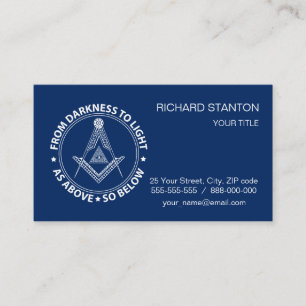 Freemasonsymbool Visitekaartje