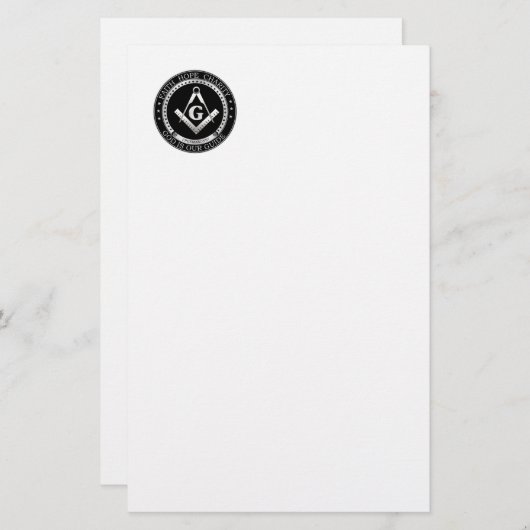 Freemasonzegel Briefpapier (Voorkant / Achterkant)