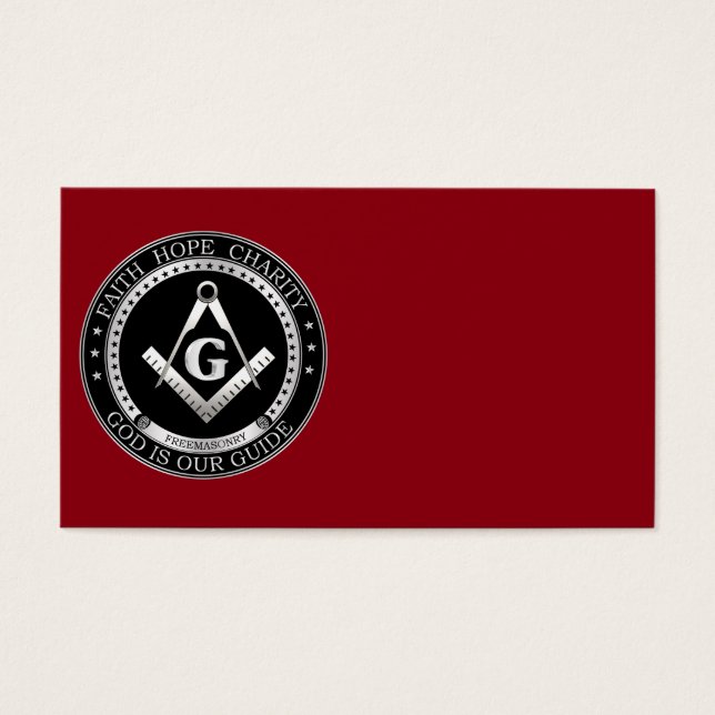 Freemasonzegel Visitekaartjes (Voorkant)