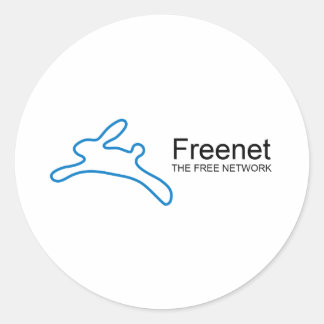 Freenet Bunny Tekst Ronde Sticker