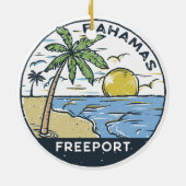 Freeport Bahamas  Keramisch Ornament (Achterkant)