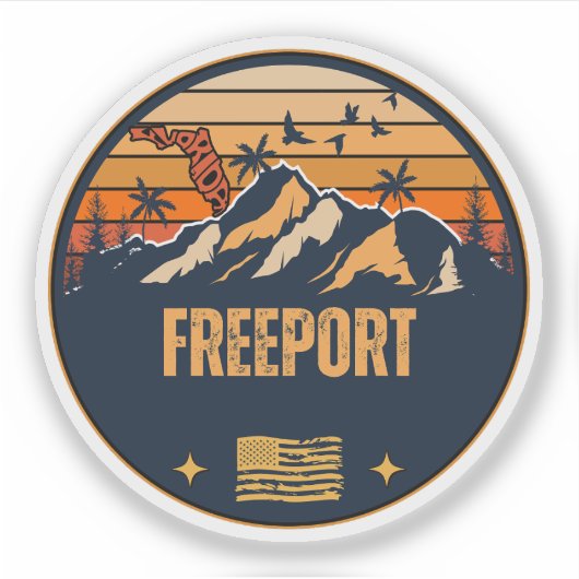 Freeport, Florida Sticker (Voorkant)