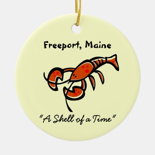 Freeport, Maine Lobster Keramisch Ornament (Voorkant)