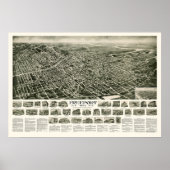 Freeport, NY Panoramic Map - 1925 Poster (Voorkant)