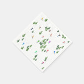 Freeride Alpiene Skiers Illustratie Partij Servet (Hoek)