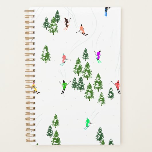 Freeride Alpiene Skiers Skiing Illustratie Ski Planner (Voorkant)