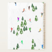 Freeride Alpine Skiers Skiing Illustratie Ski Planner (Achterkant)