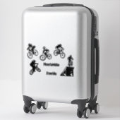 Freeride Mountain Bike Silhouette of Mountainbiker Sticker (Koffer)