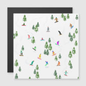 Freeride Snowboarder Snowboarding Illustratie (Voorkant / Achterkant)