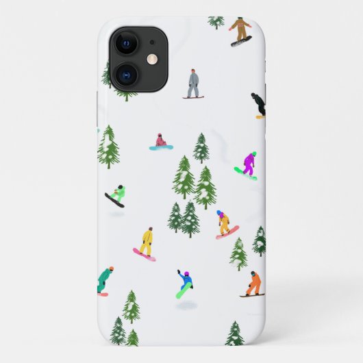 Freeride Snowboarder Snowboarding Illustratie Case-Mate iPhone Case (Achterkant)