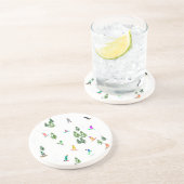 Freeride Snowboarder Snowboarding Illustratie Zandsteen Onderzetter (Zijkant)