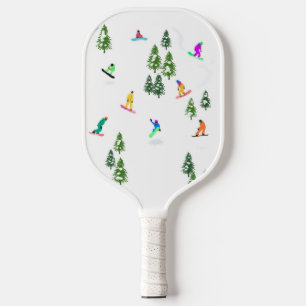 Freeride Snowboarders Snowboarding Winter Pickleball Paddle