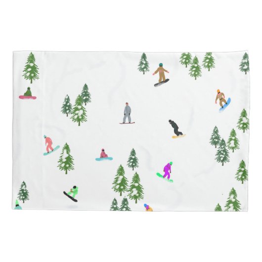 Freeride Snowboarders Snowboardontwerp Kussensloop (Achterkant-Links)