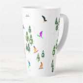 Freeride Snowboarders Snowboardontwerp Latte Mok (Rechterhoek)