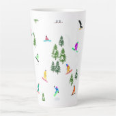 Freeride Snowboarders Snowboardontwerp Latte Mok (Voorkant)