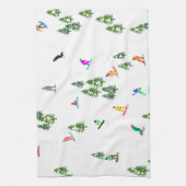 Freeride Snowboarders Snowboardontwerp Theedoek (Verticaal)