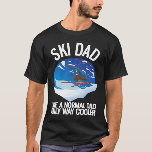 Freeriding Alpine Skiing Ski Dad 1 T-shirt (Voorkant)