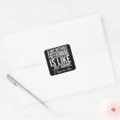 Freeruning grappig cadeau vierkante sticker (Envelop)