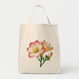 Freesia bloem ontwerp tote bag