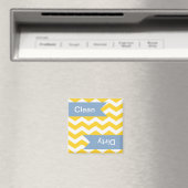 Freesia Chevron Clean - Lave-vaisselle sale Magnet (In Situ (Lave-vaisselle))