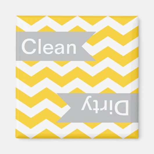 Freesia Chevron Clean - Lave-vaisselle sale Magnet (Devant)