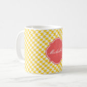 Freesia Houndstooth Monogram Mug (Devant gauche)