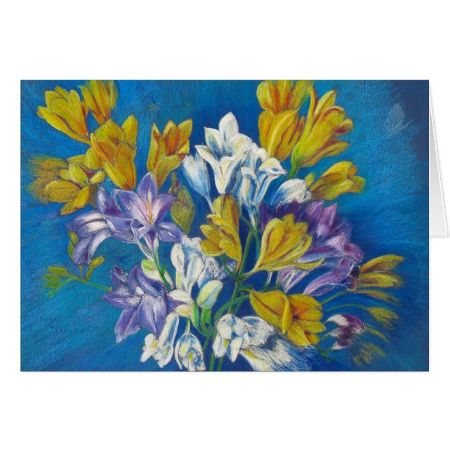 Freesia Posy-kaart (Voorkant Horizontaal)