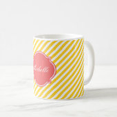 Freesia Stripe Monogramme Mug (Devant droit)