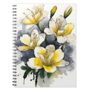 Freesia - Watercolor bloemen Notitieboek