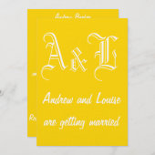 Freesia & White Wedding Invitation Kaart (Voorkant / Achterkant)