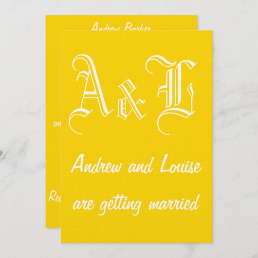 Freesia & White Wedding Invitation Kaart (Voorkant / Achterkant)