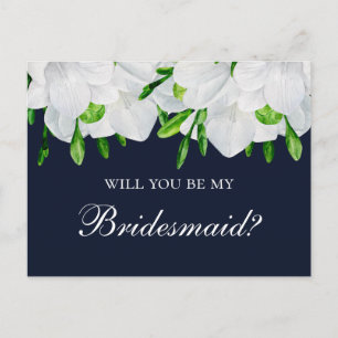 Freesia Wil je mijn bruidsmeisje zijn. Bloemendesi Briefkaart