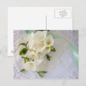 freesias sur carte postale en dentelle (Devant / Derrière)