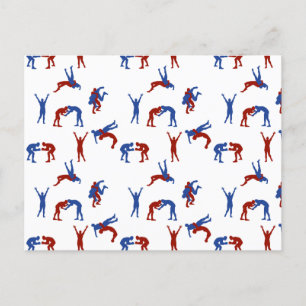 Freestyle Greco Roman Wrestling Pattern Briefkaart