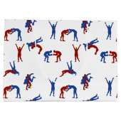 Freestyle Greco Roman Wrestling Pattern Groot Cadeauzakje (Achterkant)