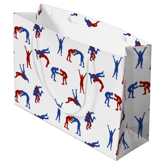 Freestyle Greco Roman Wrestling Pattern Groot Cadeauzakje (Achterkant Gekanteld)