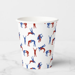 Freestyle Greco Roman Wrestling Pattern Papieren Bekers