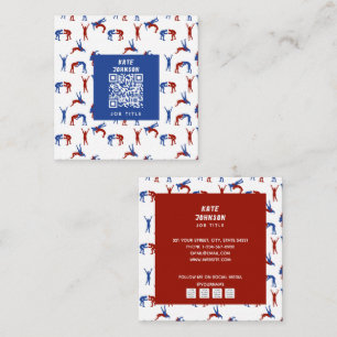 Freestyle Greco Roman Wrestling Pattern Vierkante Visitekaartje