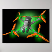 Freestyle racing fpv-drone LED racing drones Poster (Voorkant)